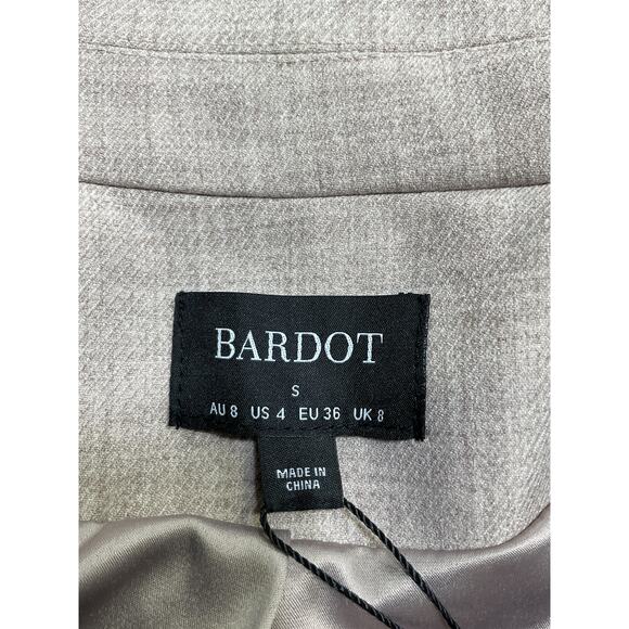 Bardot 'Sandie' Grey Poly Blazer Size S - Picture 4 of 5